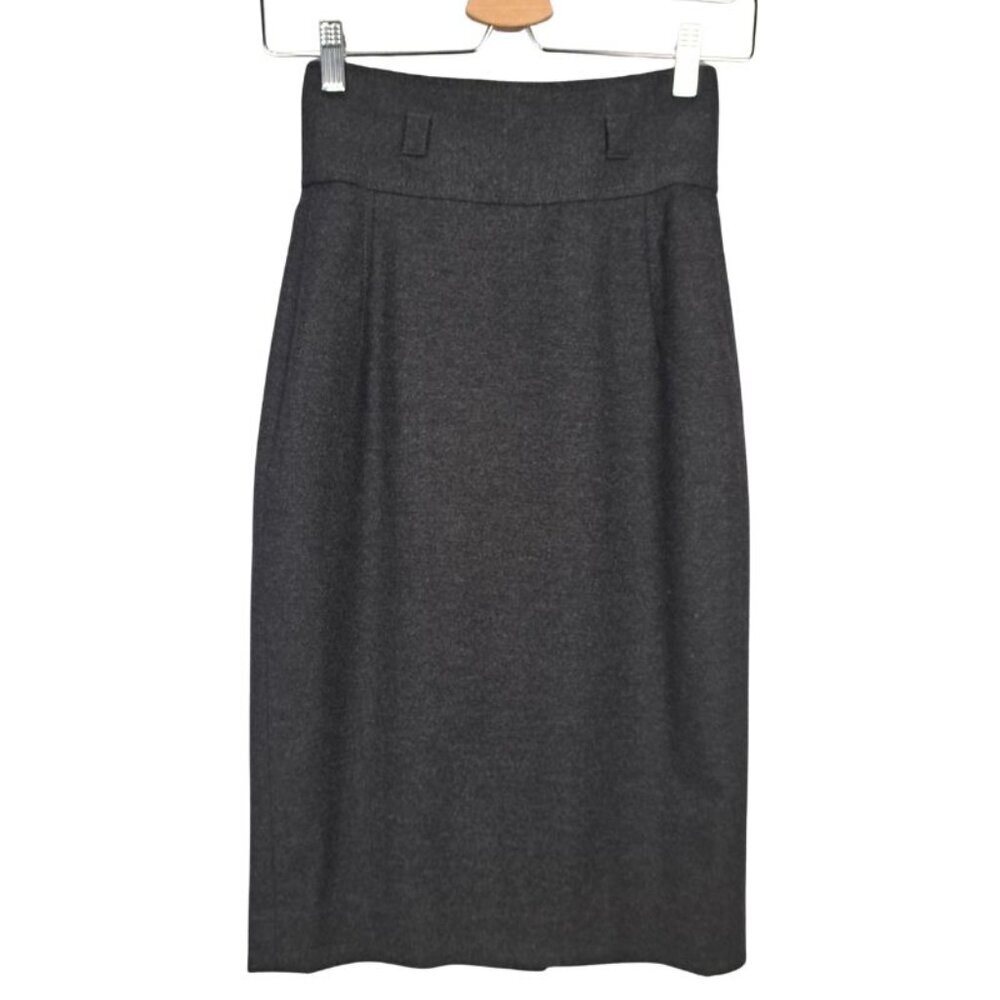 Burberry London Wool Angora Cashmere Blend Pencil Skirt Size 2 - Picture 2 of 9